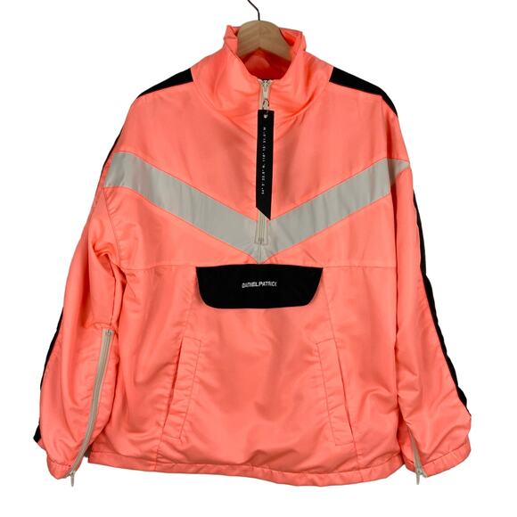 Daniel Patrick Anorak Sport Quarter Zip Track Jacket Coral Unisex Men's Size XS - Picture 2 of 8